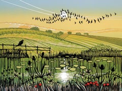 Farm Pond, Kunstdruck in limitierter Auflage, Landschaft, Nature