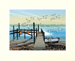 Gulls Landing, Limited edition art print, Landscape, Nature
