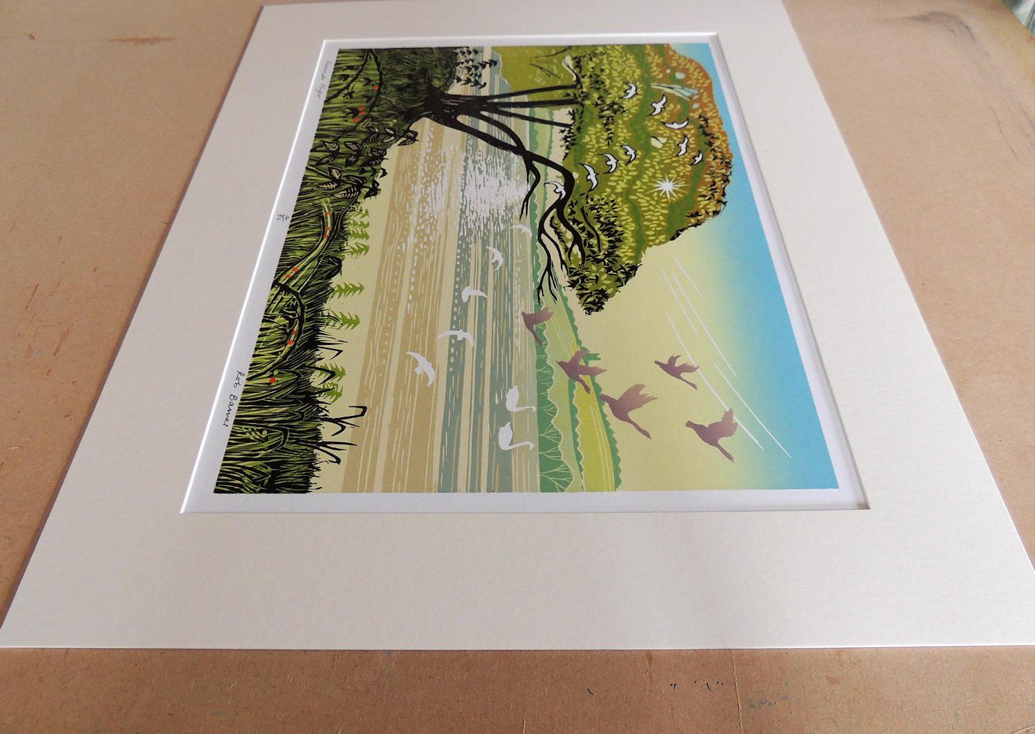 Hunting the Fields, Limited edition art print, Landscape, Nature For Sale 2
