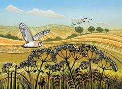 Hunting the Fields, Limited edition art print, Landscape, Nature