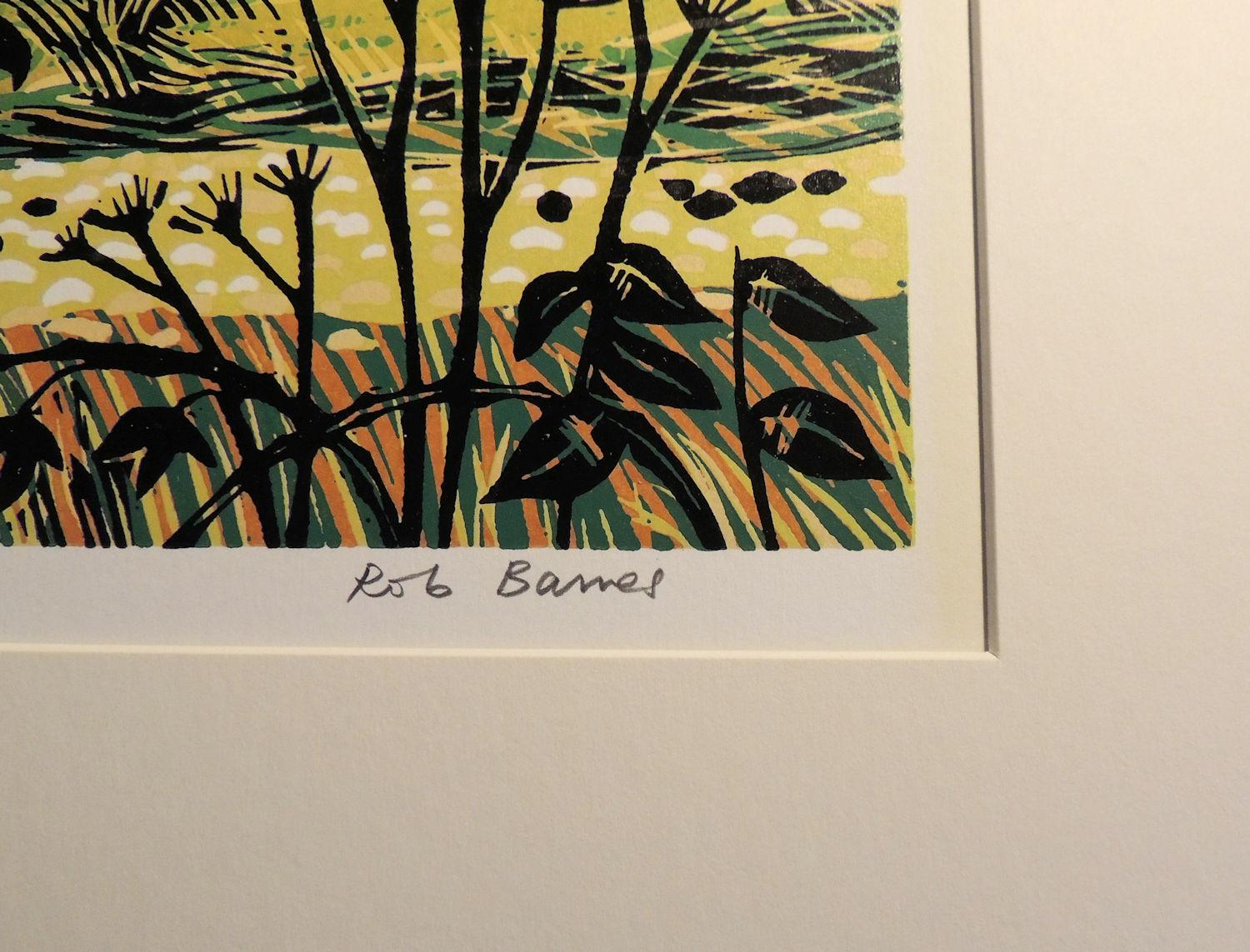 Rob Barnes, Geese by the River, handgefertigte Drucke zum Verkauf, Landschaftstierkunst im Angebot 2