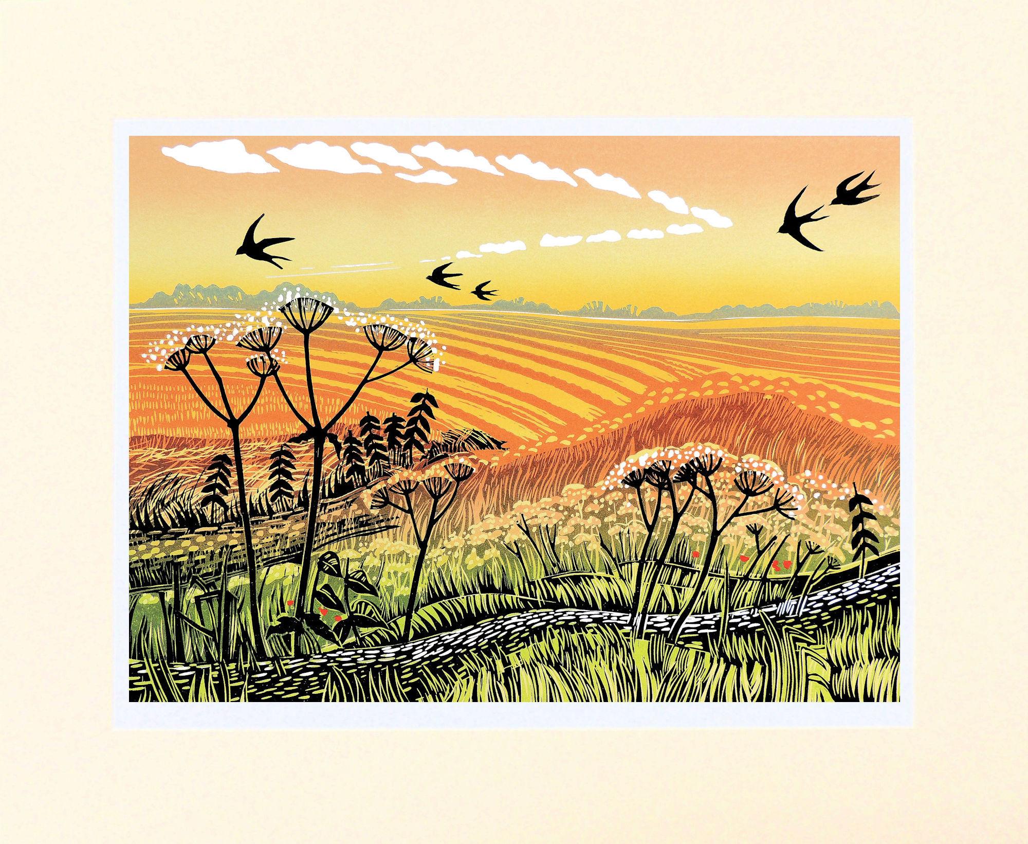 rob barnes linocut