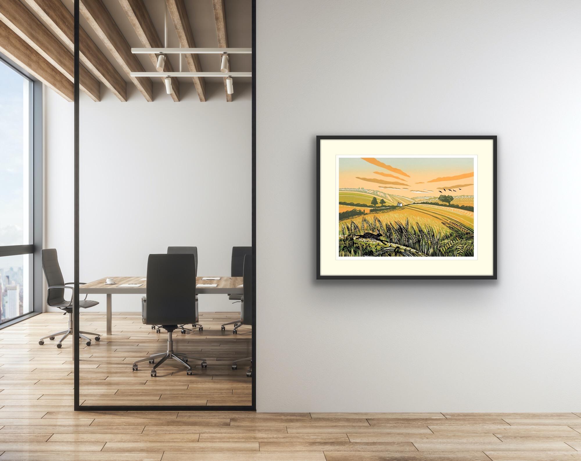 Running Through The Barley, Limited edition art print, Landscape, Nature, Fields For Sale 7