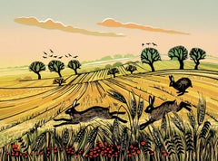 Running Wild, Limited edition art print, Landscape, Nature, Linocut