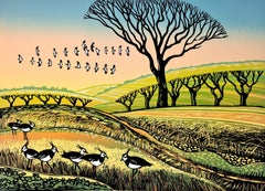 Frühlingskiebitz, Kunstdruck in limitierter Auflage, Landschaft, Nature