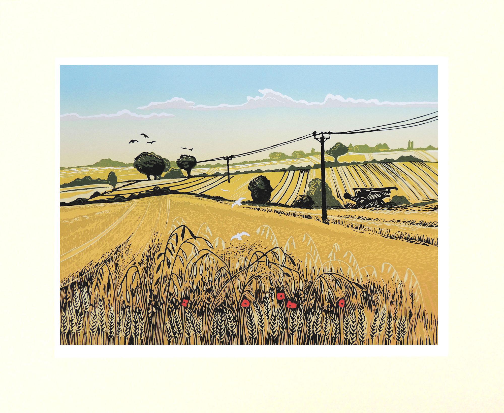 Wild Oats by Rob Barnes, Limited edition print, Contemporary art, Landscape art For Sale 4