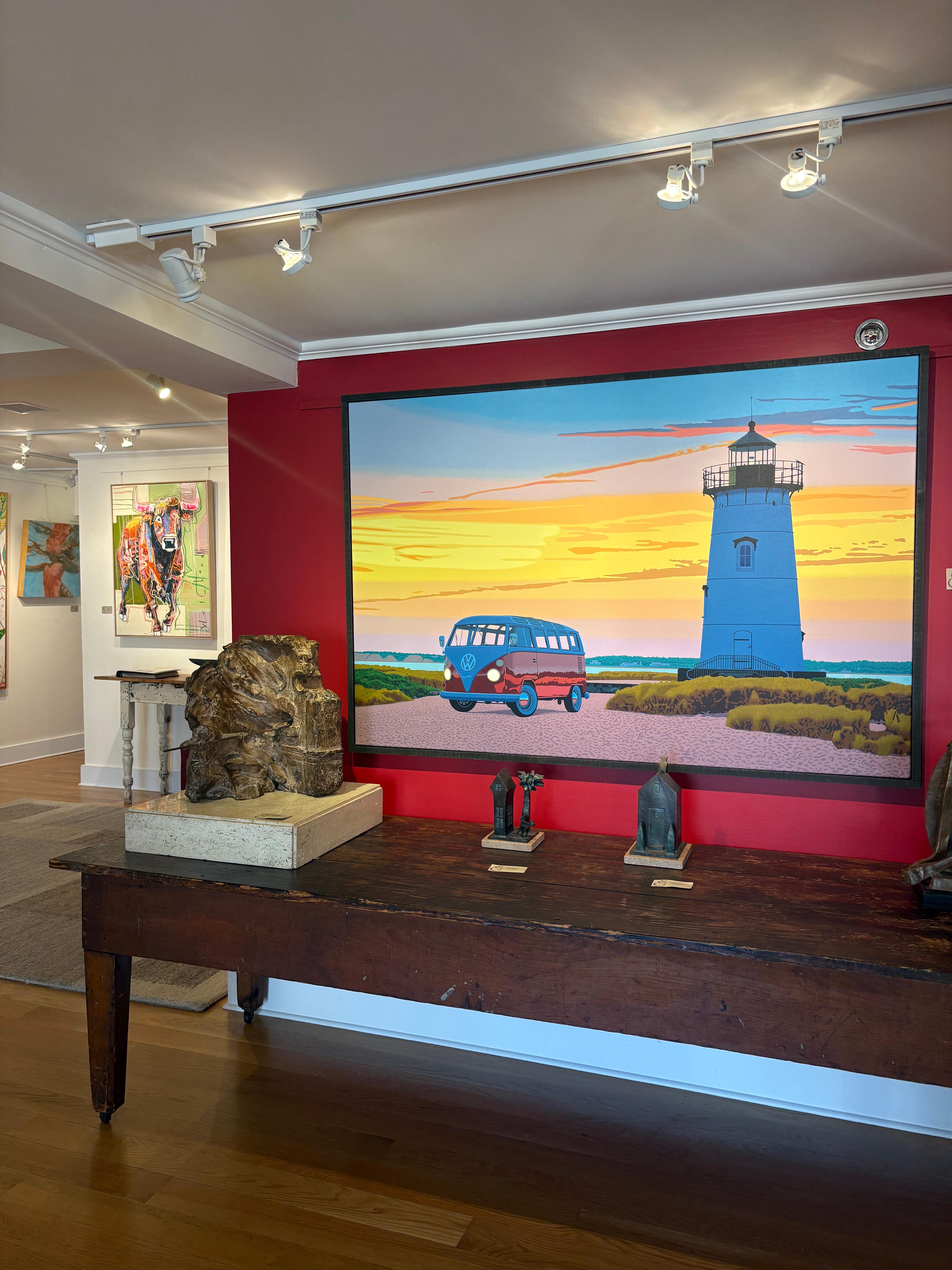 Von einem glühenden Sonnenuntergang über dem Long Island Sound bis hin zu einem ikonischen Pop-Kitsch-Eisbehälter im Laden um die Ecke - Rob Brooks bietet uns eine visuelle Reise vom Realen zum Surrealen. Die Gemälde von Rob Brooks zeigen eine