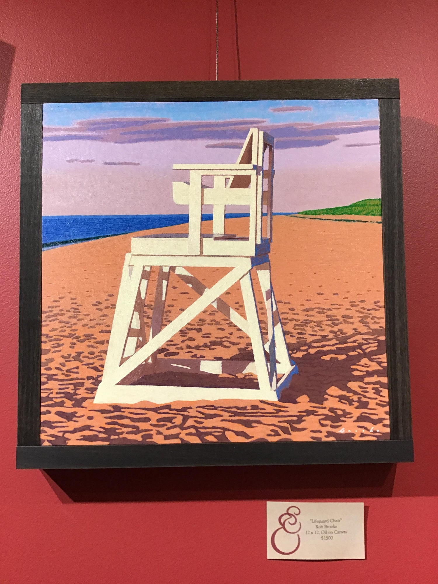 Rob Brooks Lifeguard Chair Painting Of A Beach With Bright