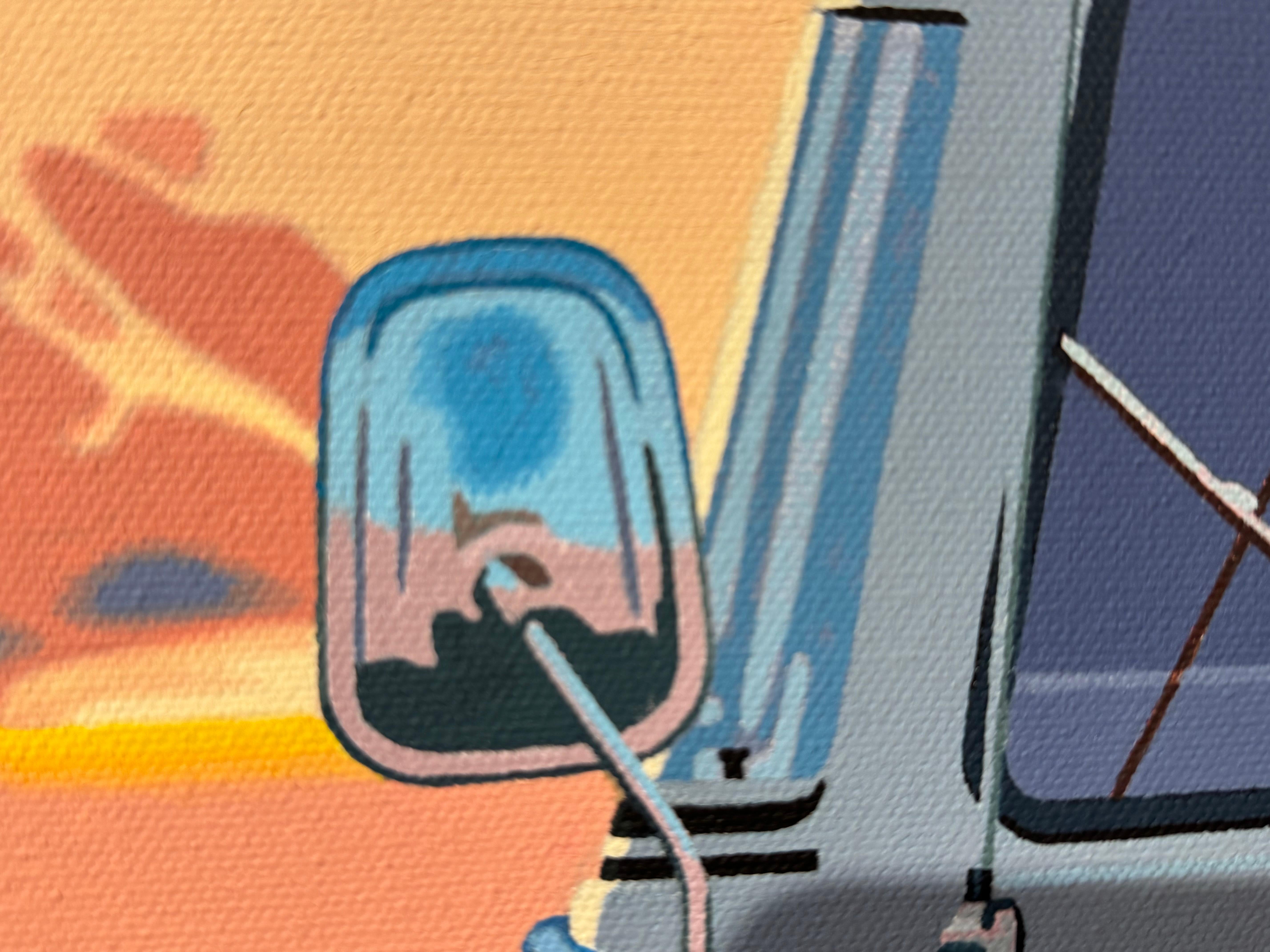 From an incandescent sunset on Long Island Sound to an iconic pop-kitsch ice storage bin at the neighborhood corner store, Rob Brooks offers us a visual journey from the real to surreal. Rob Brooks paintings depict a post-pop, illuminated cruise on