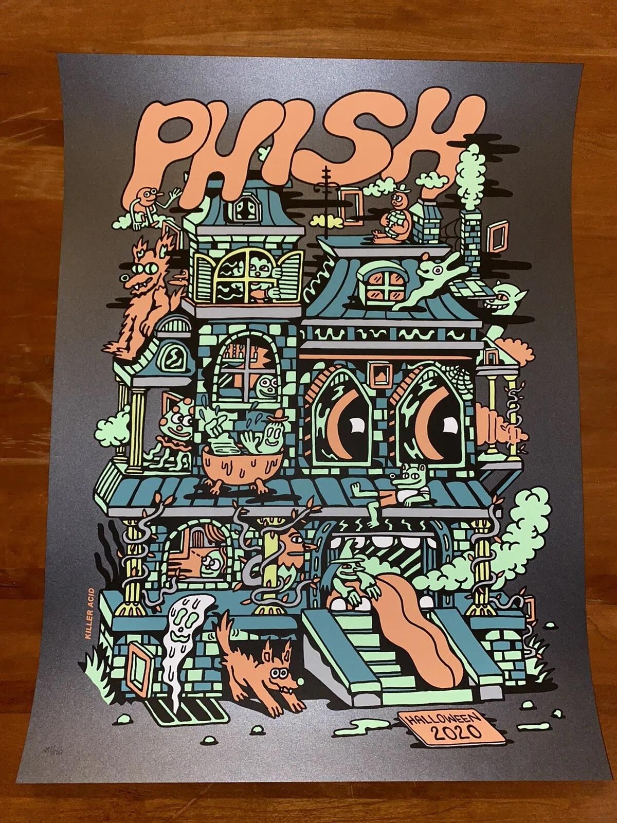 Landscape Print de Rob Corradetti - Serigrafía Ácido Asesino para la Casa de Halloween Phish 2020