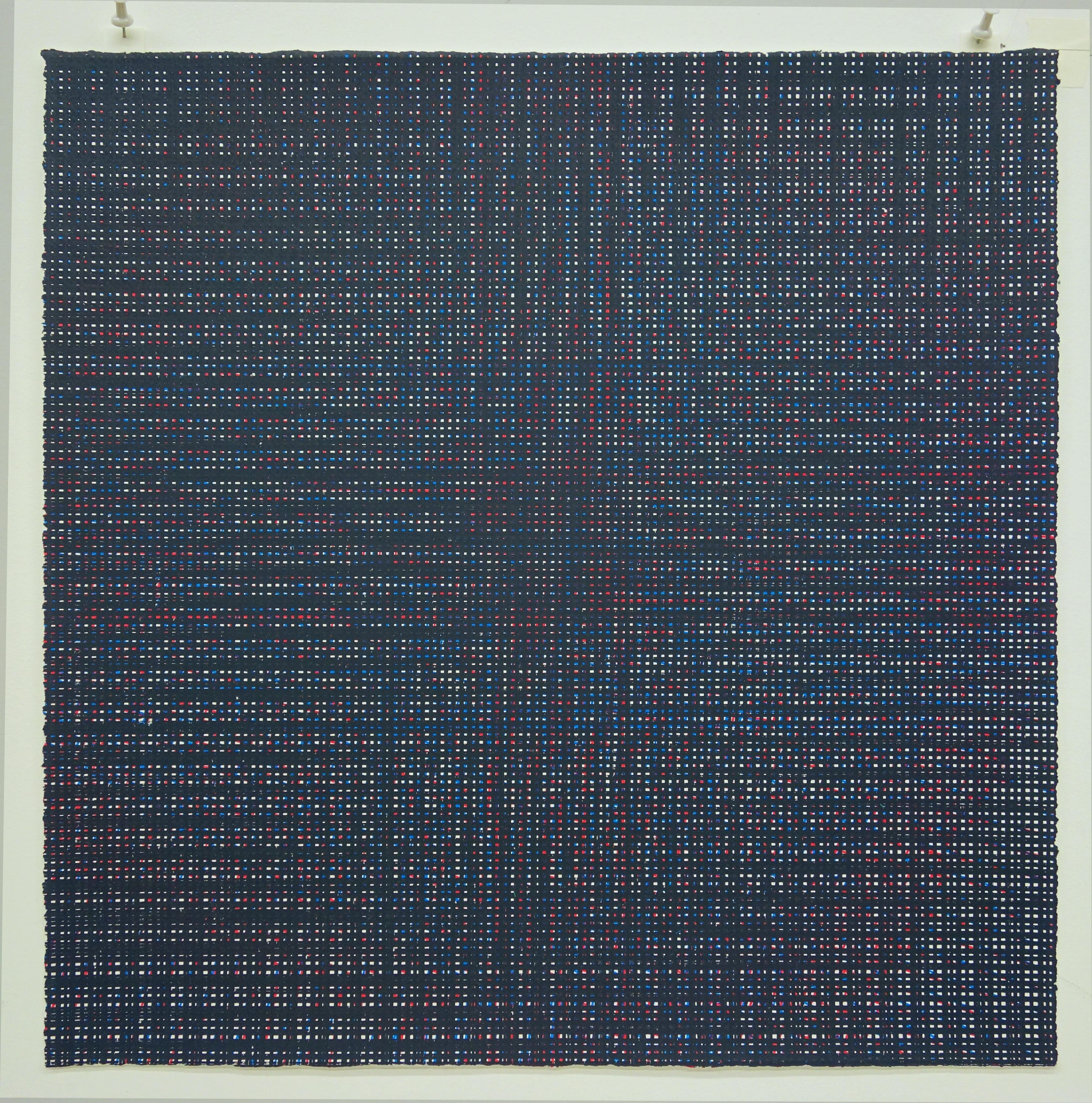 Rob de Oude, Untitled-Wassaic 6, 2016, silkscreen, 18 x 18, Minimalist 5