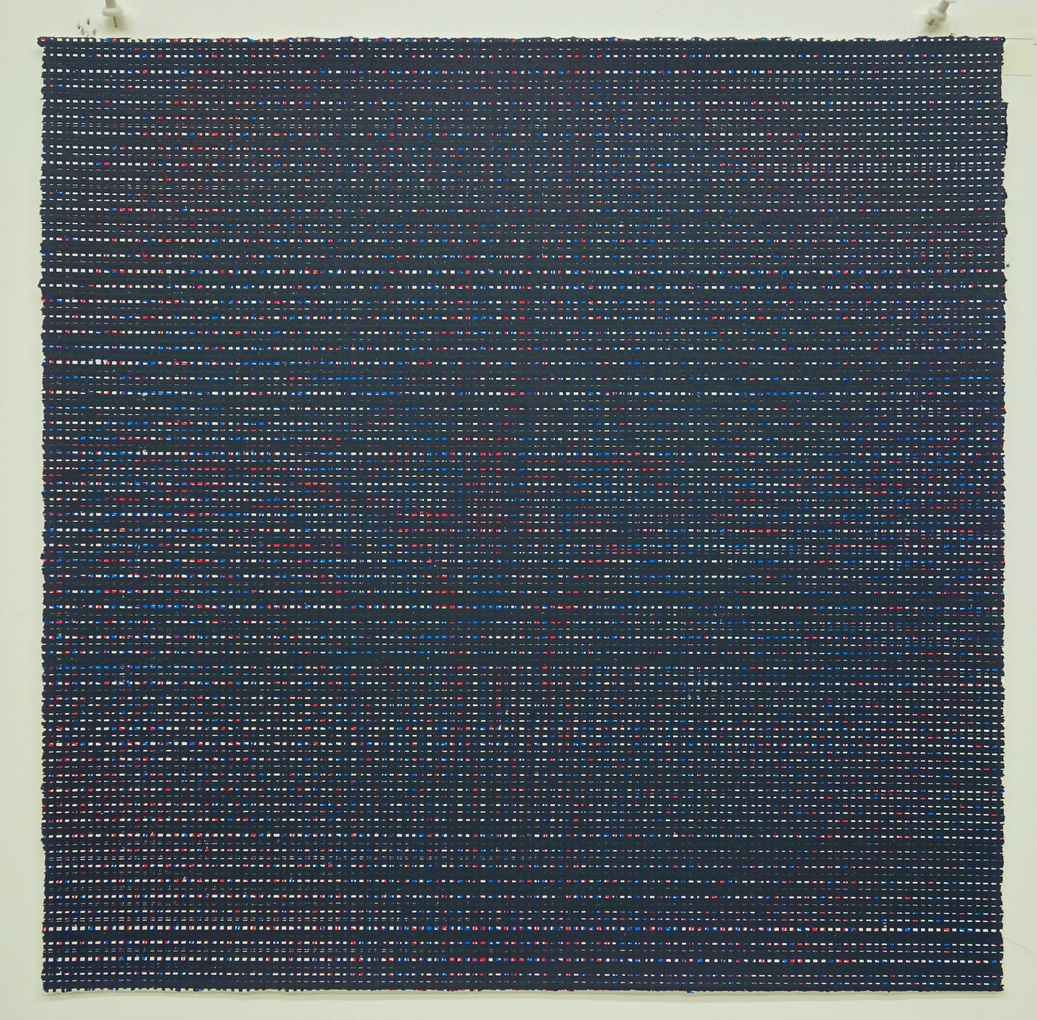 Rob de Oude, Untitled-Wassaic 6, 2016, silkscreen, 18 x 18, Minimalist 6