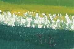 "French Hillside II" Gouache on Paper Landscape, 2017