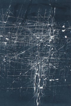 "Sky Sequence II" Dark Blue Relief Print, 2017