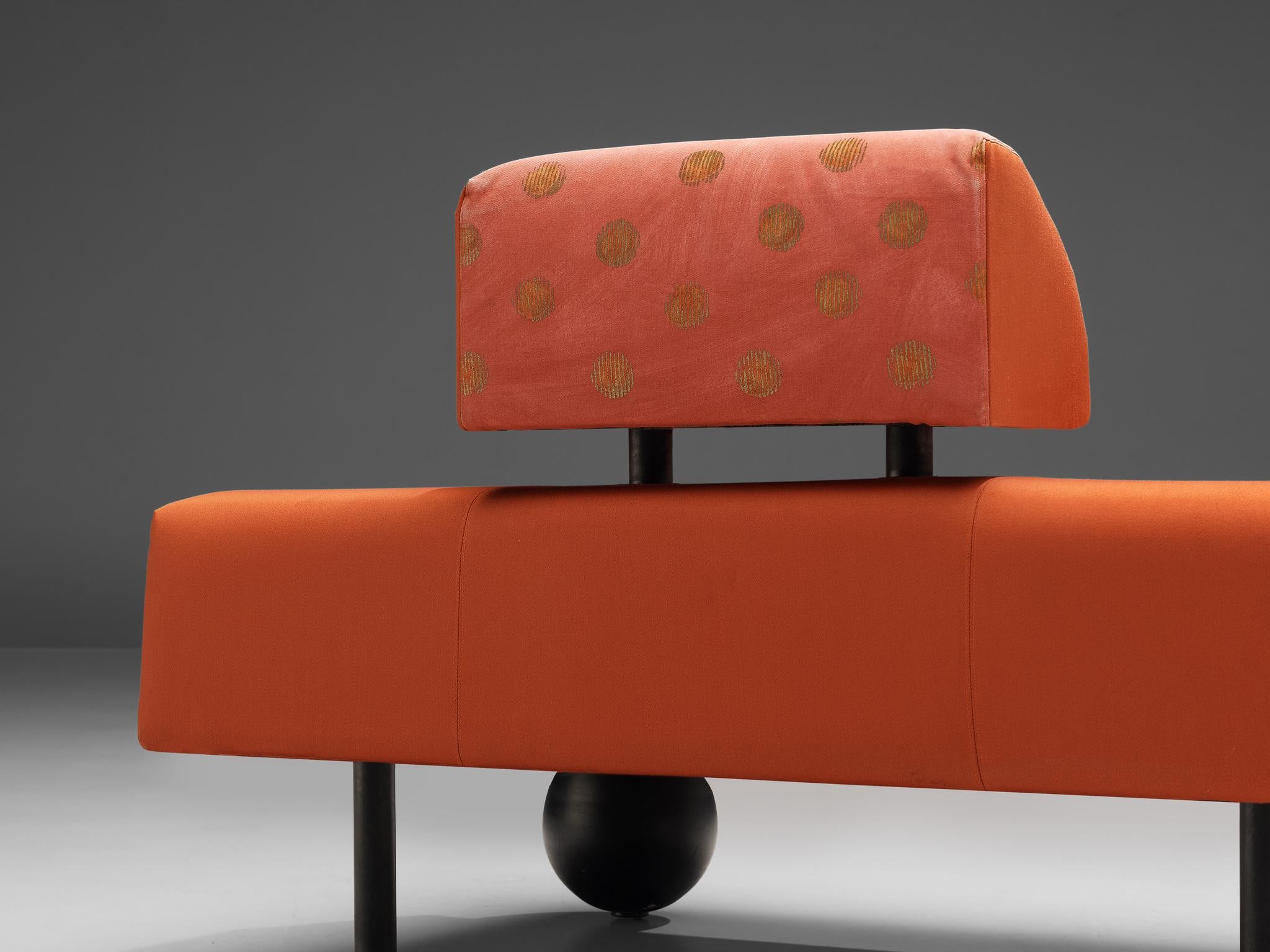 Late 20th Century Rob Eckhardt for Pastoe Lounge Chair ‘Pouffe Garni’ in Red Fabric Upholstery For Sale