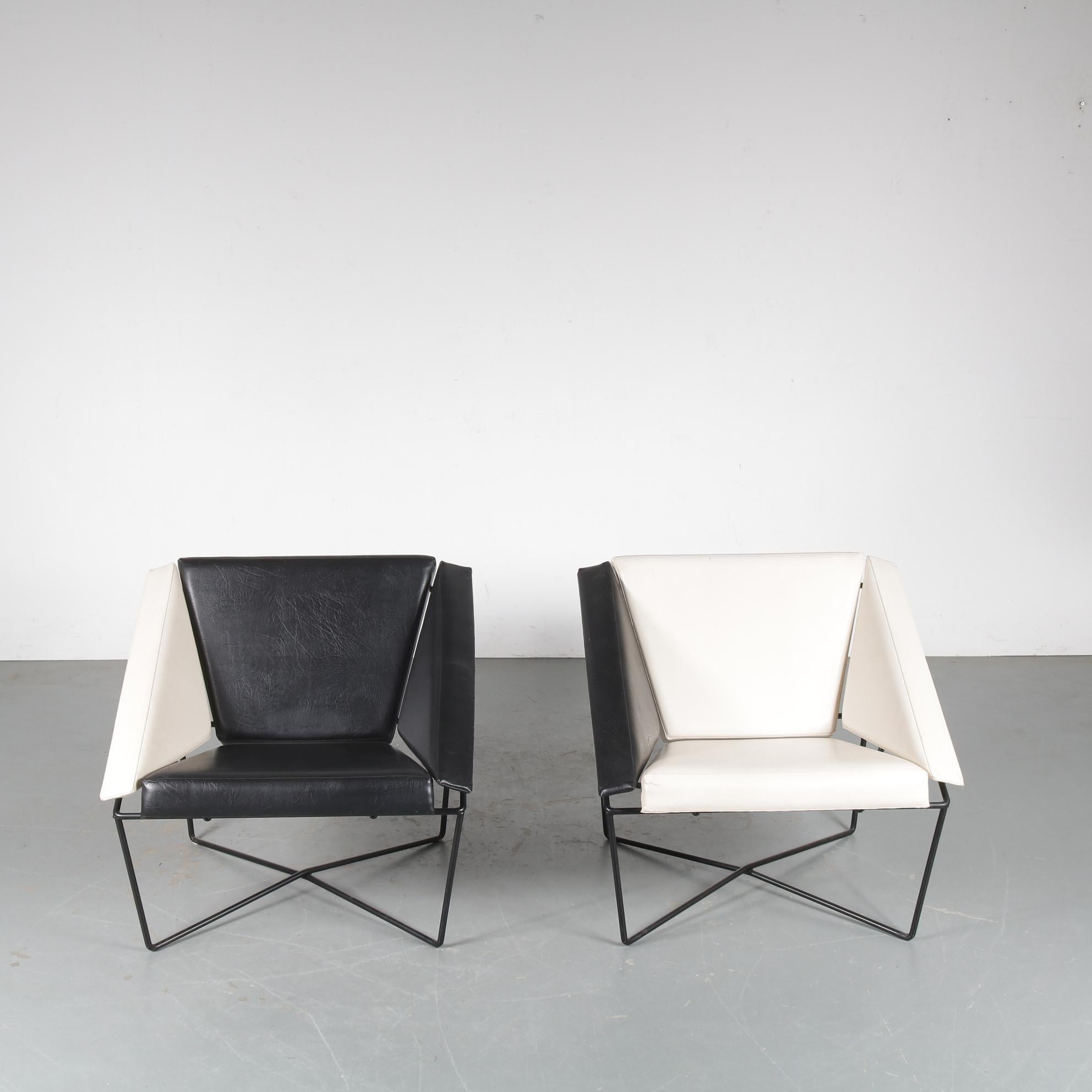 Dutch Rob Eckhardt Pair of “Van Speyk” Chairs for Pastoe, Netherlands, 1984