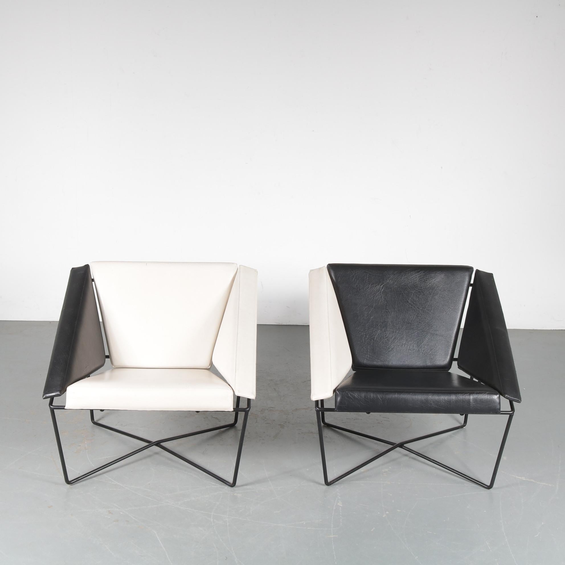 Late 20th Century Rob Eckhardt Pair of “Van Speyk” Chairs for Pastoe, Netherlands, 1984
