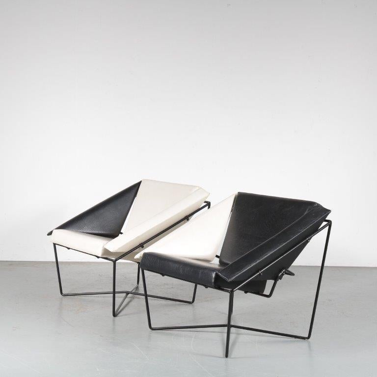 Fin du 20e siècle Rob Eckhardt Paire de chaises Van Speyk pour Pastoe, Pays-Bas, 1984 en vente