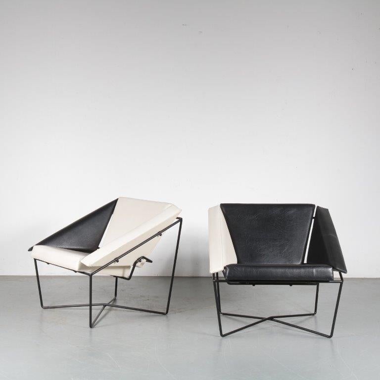 Rob Eckhardt Pair of “Van Speyk” Chairs for Pastoe, Netherlands, 1984 For Sale 1