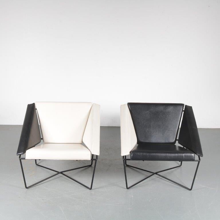 Rob Eckhardt Paire de chaises Van Speyk pour Pastoe, Pays-Bas, 1984 en vente 3