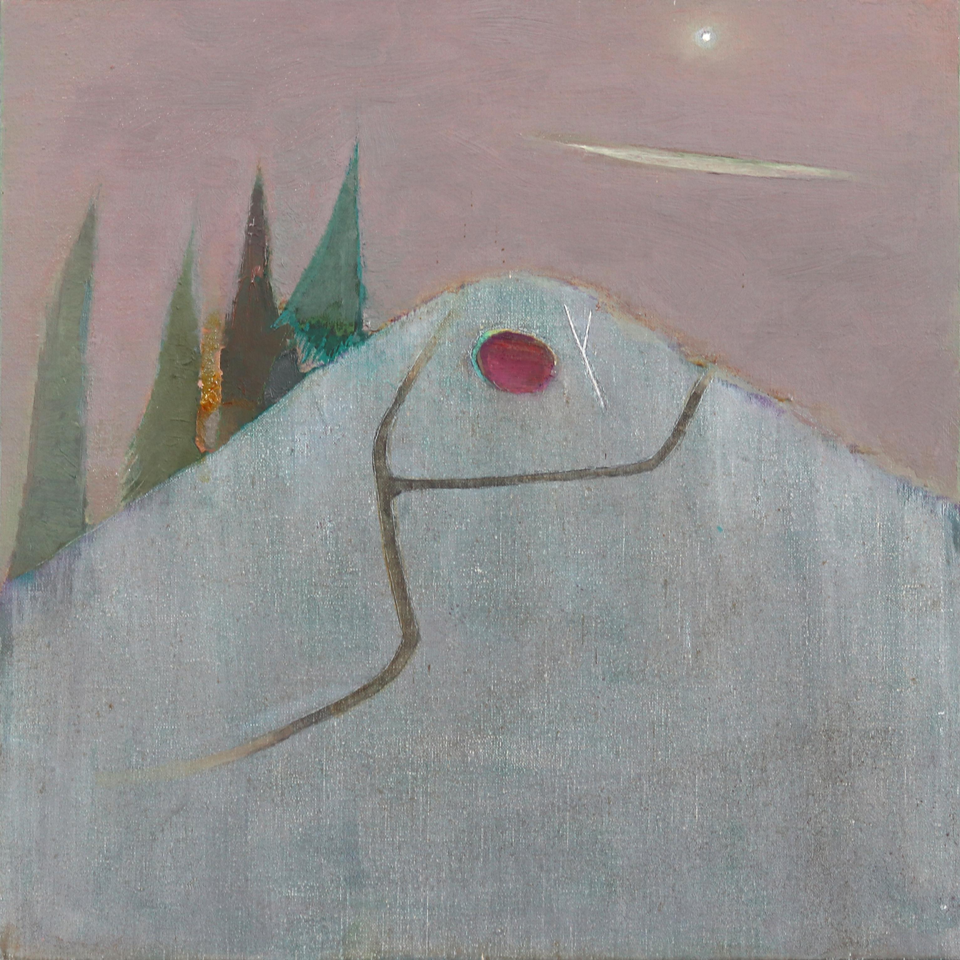 Abstract Painting de Rob Katkowski - Caminos de cementerio - Pintura original surrealista de paisaje abstracto de mal humor