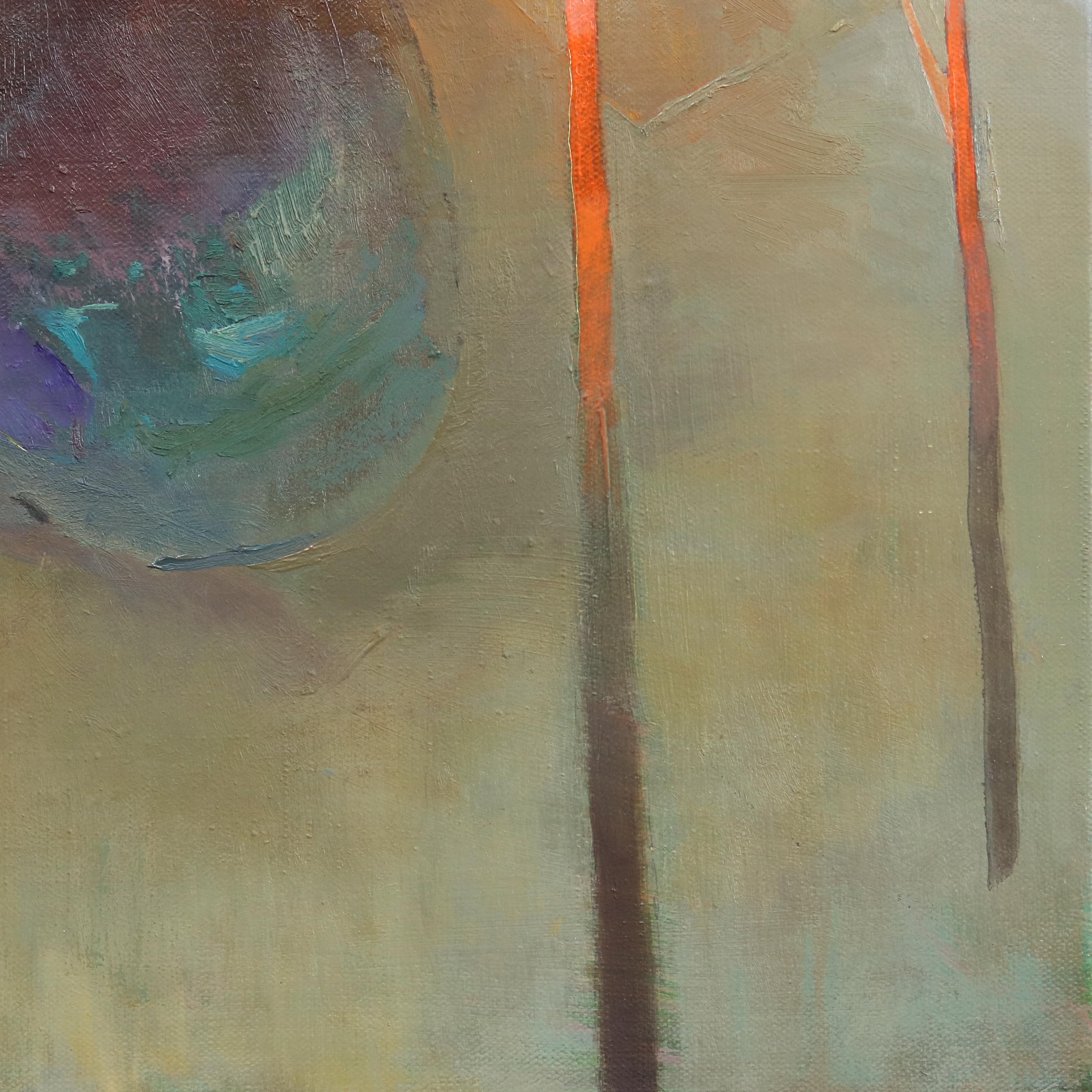 Crepuscolo di ottobre - Pittura originale di paesaggio montano d'atmosfera - Painting Surrealismo di Rob Katkowski