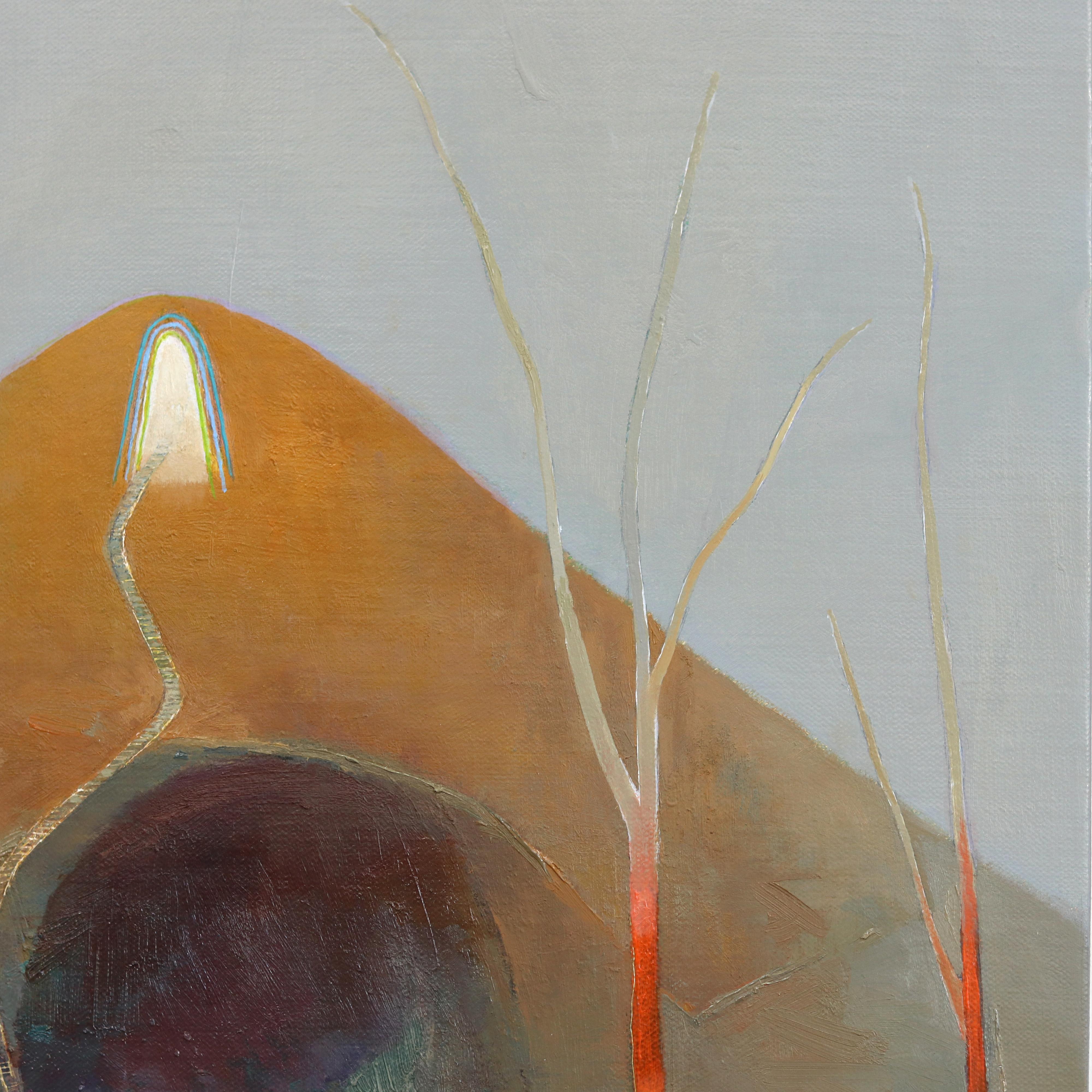 L'originale dipinto a olio di Rob Katkowski, October Dusk, è un'opera atmosferica e contemplativa che cattura l'essenza del crepuscolo, fondendo l'astrazione simbolica con la tranquilla bellezza del mondo naturale. Con un'altezza di 21 pollici per
