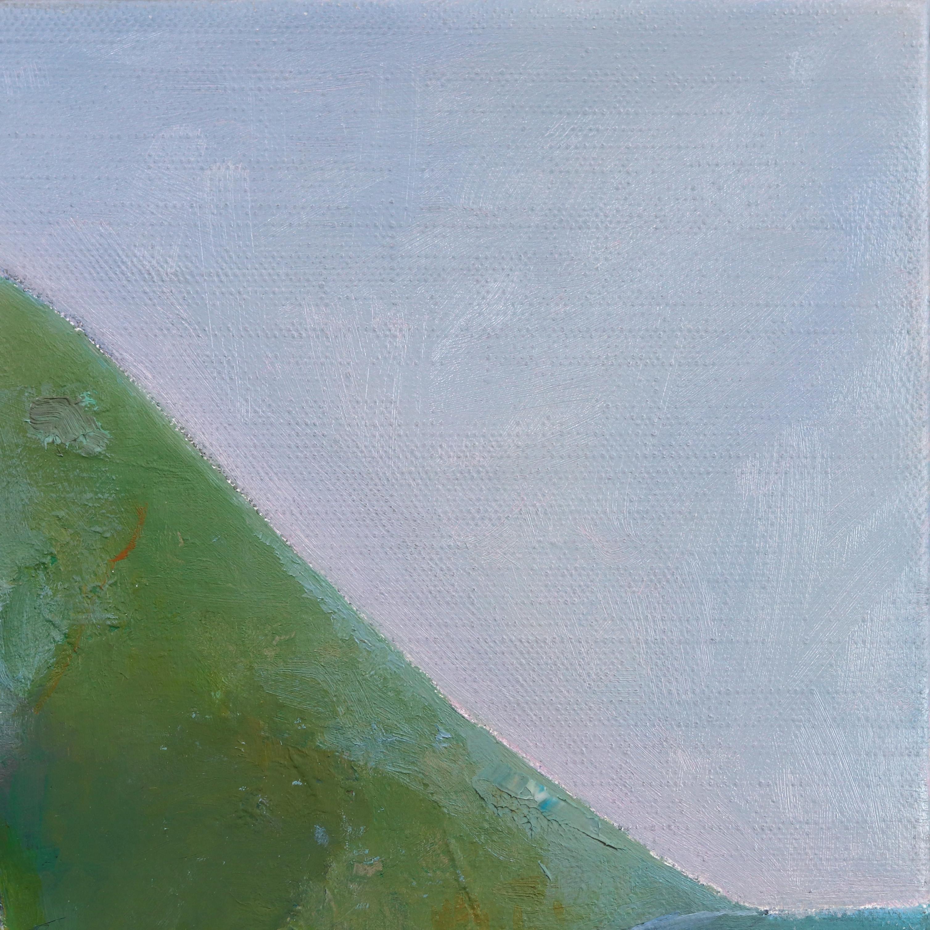 Il lato più lontano di una piccola isola - Pittura surrealista originale di paesaggio in vendita 2