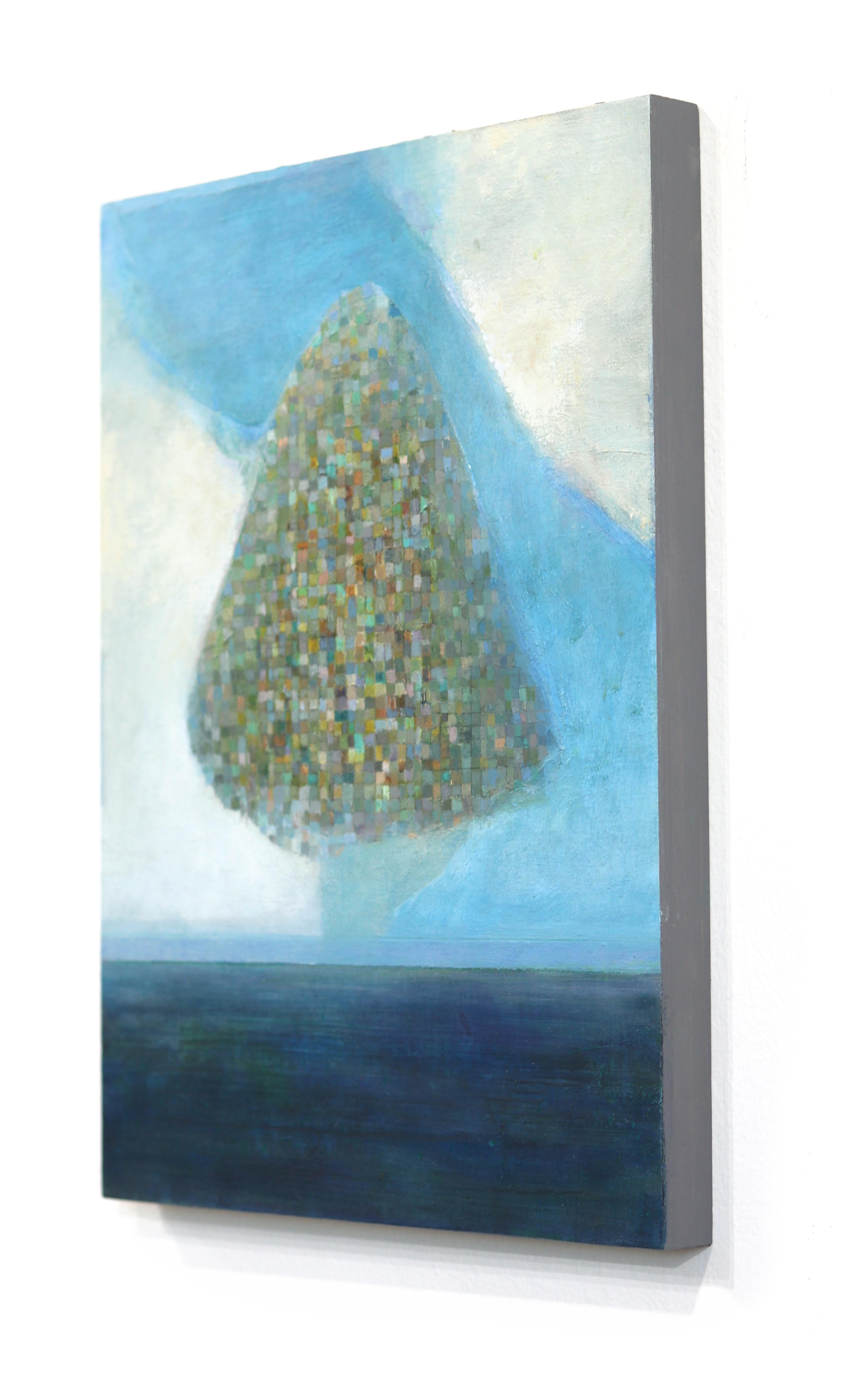 Sin título - Pintura original surrealista de paisaje oceánico - Landscape Painting Azul de Rob Katkowski