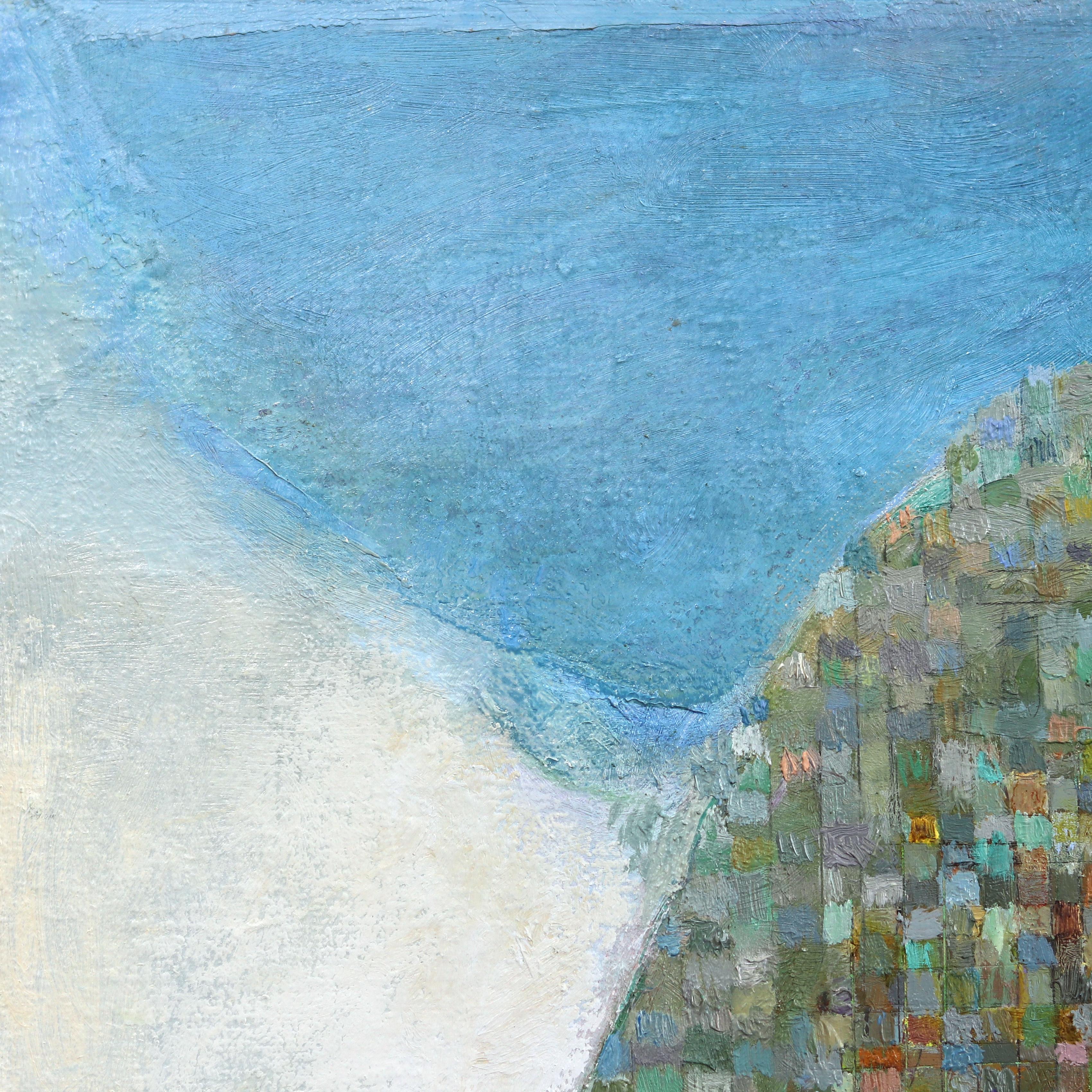 Sin título - Pintura original surrealista de paisaje oceánico en venta 2