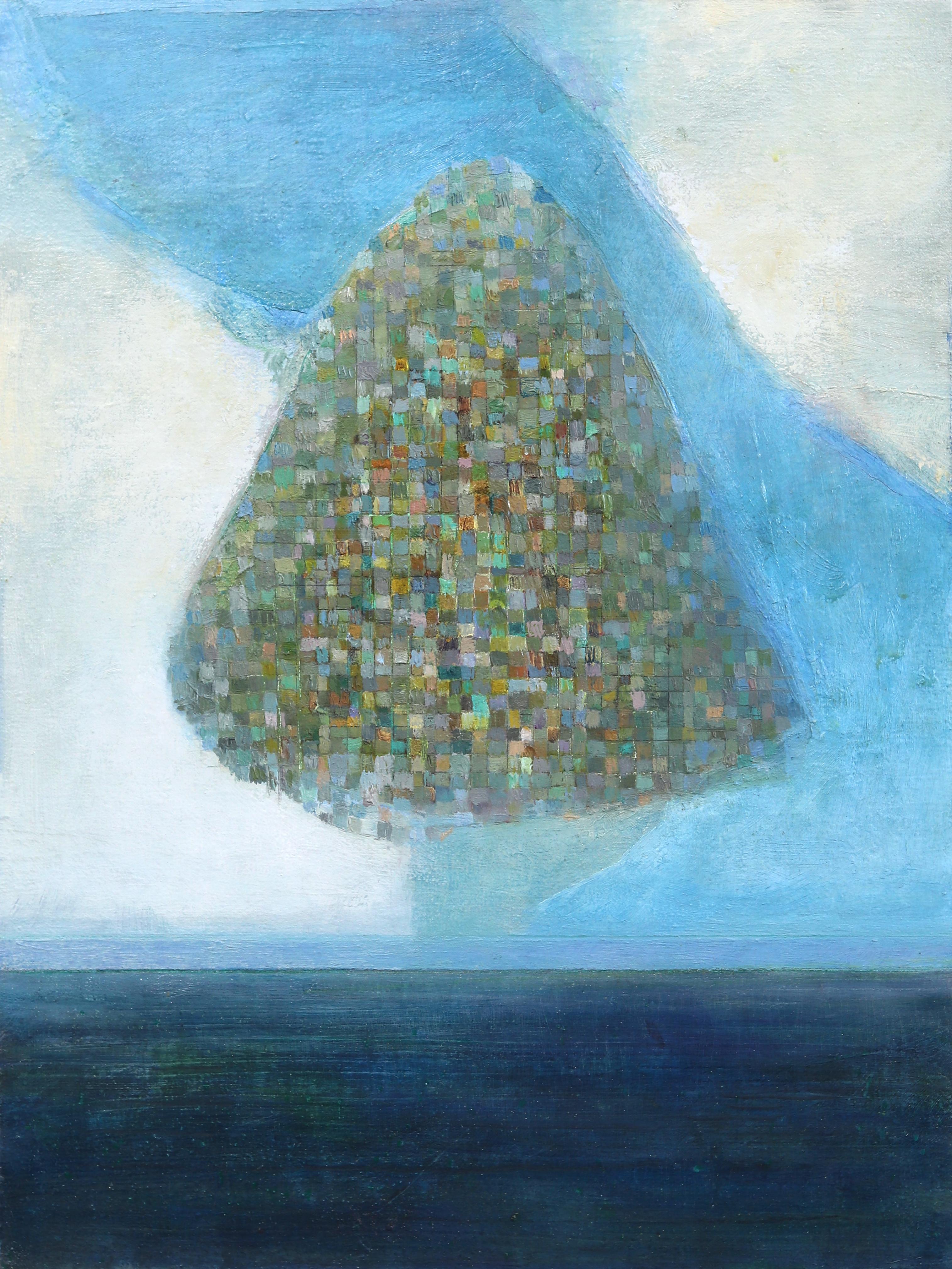 Sans titre - Peinture originale surréaliste de paysage océanique