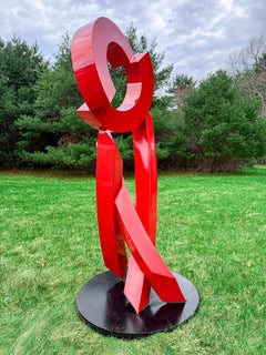 Red Rhythm - Abstract Metal Sculpture, Contemporary, 2010+