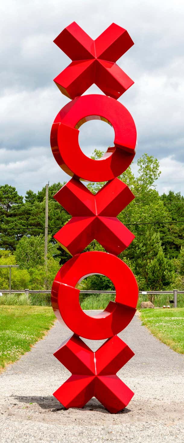 Rob Lorenson - XOXOX - tall, contemporary, abstract, painted aluminum ...