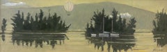Rob Meyers, „Ballooning at Lake George“, Adirondack-Seelandschaft, Ölgemälde