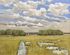 Rob Meyers, "Marsh", 22x28 Adirondack Lake Landscape Oil Painting on Canvas