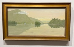 Rob Meyers, „Misty Morning, Bolton“, Adirondack-Seelandschaft, Ölgemälde