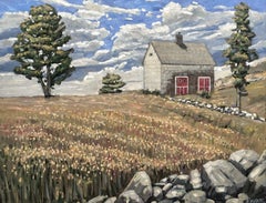 Rob Meyers - Rob Meyers, "Red Barn Doors", 22x28 Country Rural Barn Landscape Oil Painting Rob Meyers, "Red Barn Doors", 22x28 Country Rural Barn Landscape Oil Painting