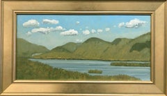 Rob Meyers - Rob Meyers "September in the Narrows", 12x24 Adirondack Lake George Oil Painting Rob Meyers "September in the Narrows", 12x24 Adirondack Lake George Oil Painting