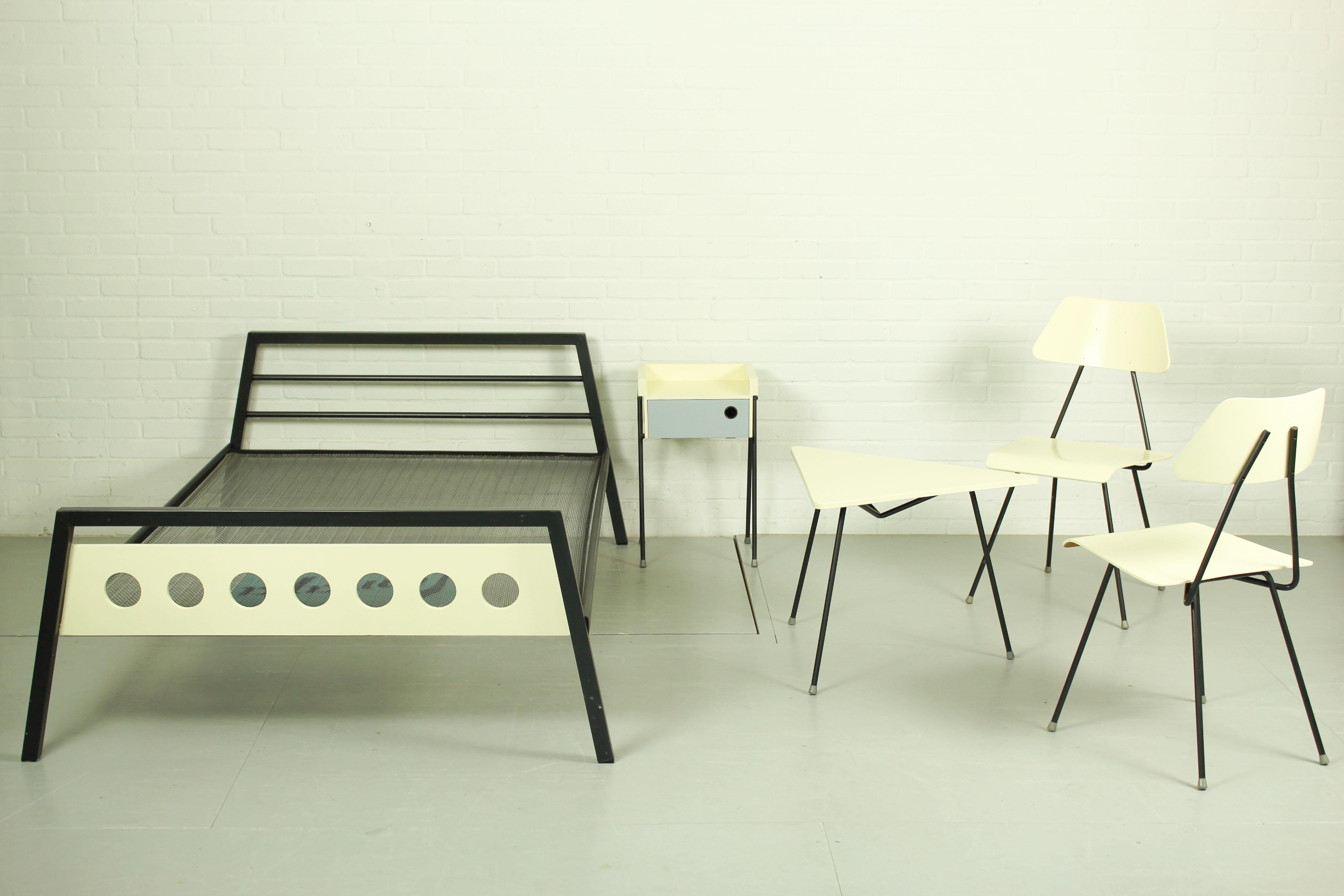 Dutch Rob Parry and Emile Truijen Bed, Chair and Nightstand for Dico series 