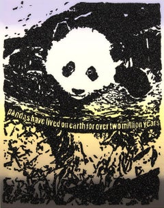 Giant Pandas - Sérigraphie, animaux, texte d'art de Rob Pruitt