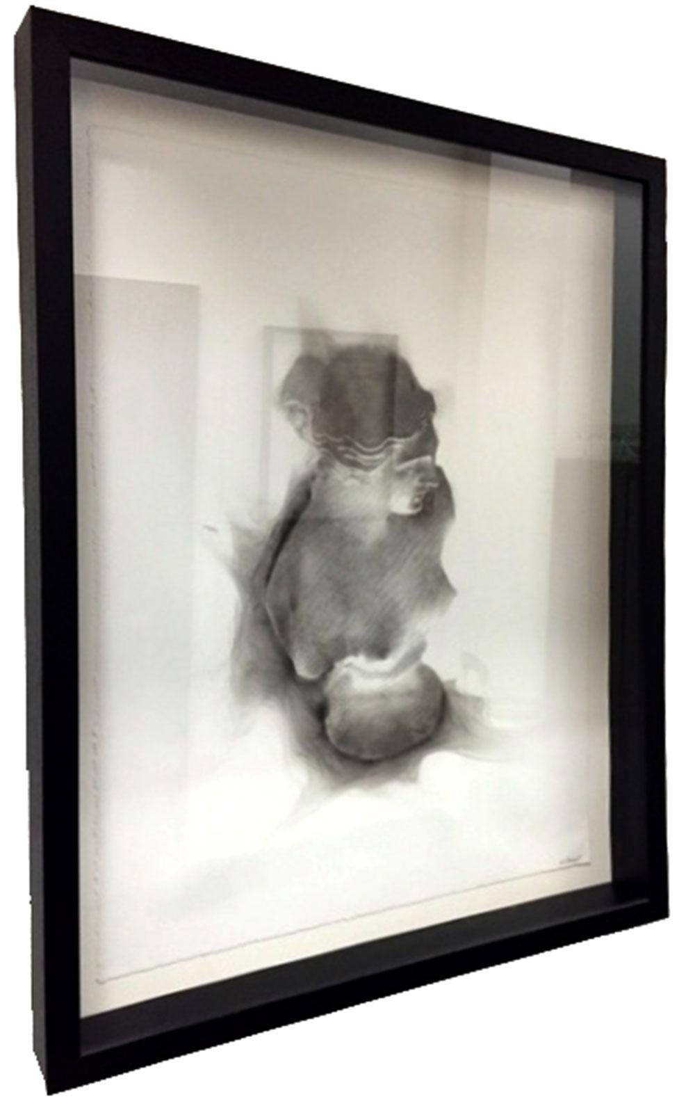 Venus May 2, Finalist at RA Summer Show 2014 smoke on paper contemporary frame