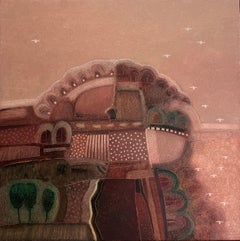 My Journey to the East: Oil on Canvas Landscape Painting, Framed, 95.5cm