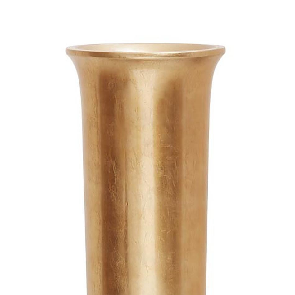 Painted Rob Vase in Gold Finish For Sale