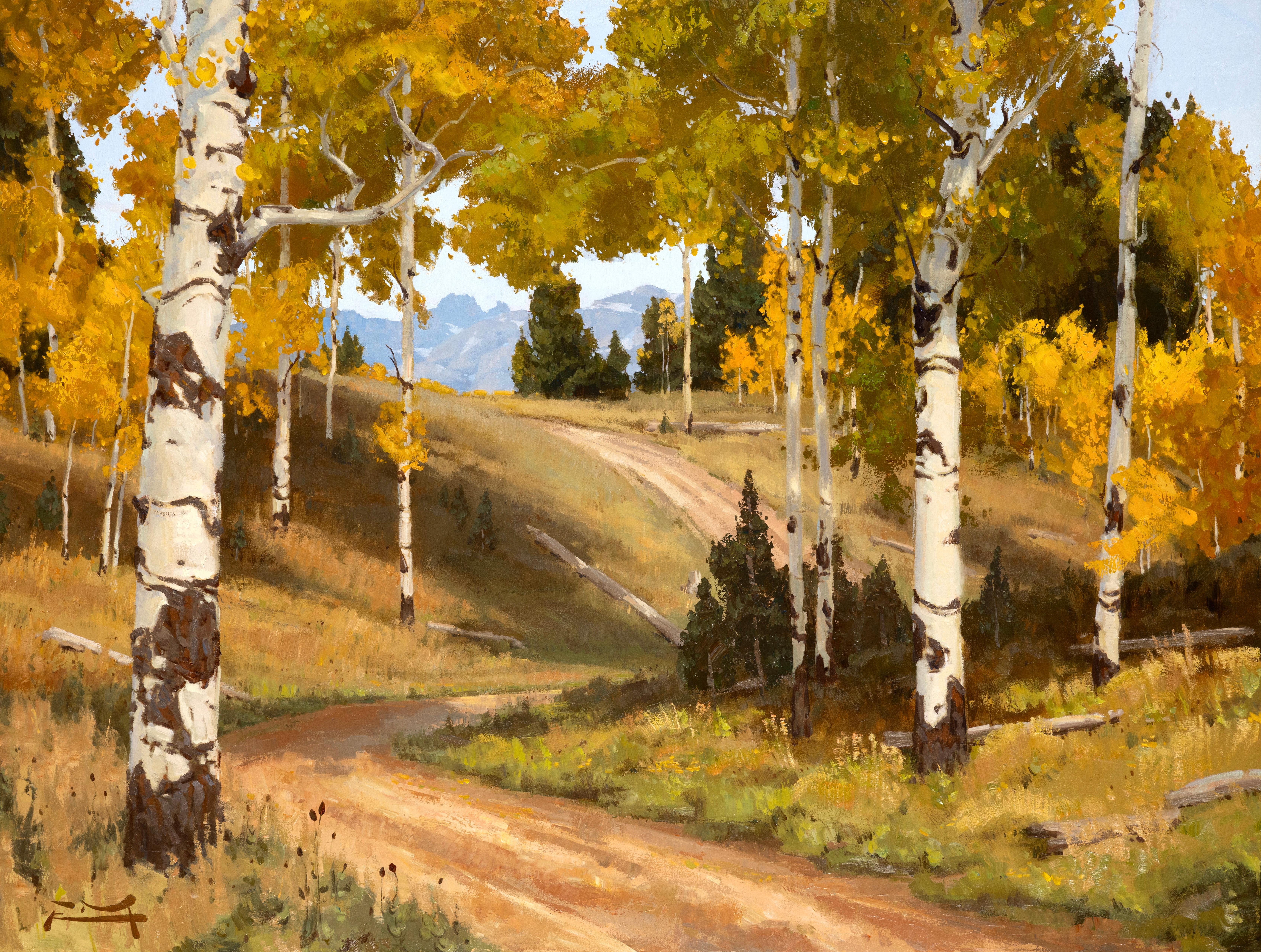 Meandro d'autunno - Painting Impressionismo di Robbie Moore