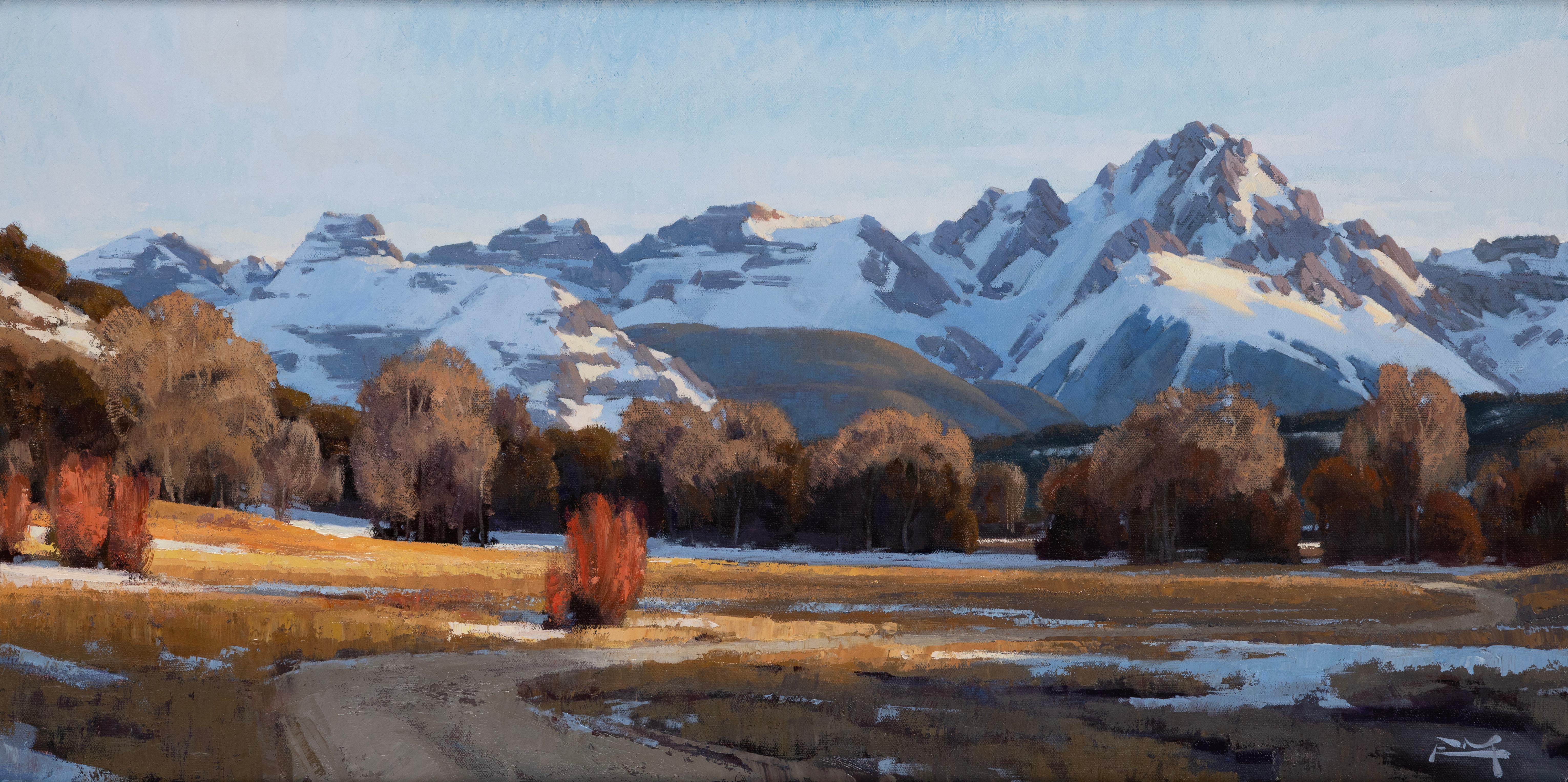 Vor der Dunkelheit (Impressionismus), Painting, von Robbie Moore