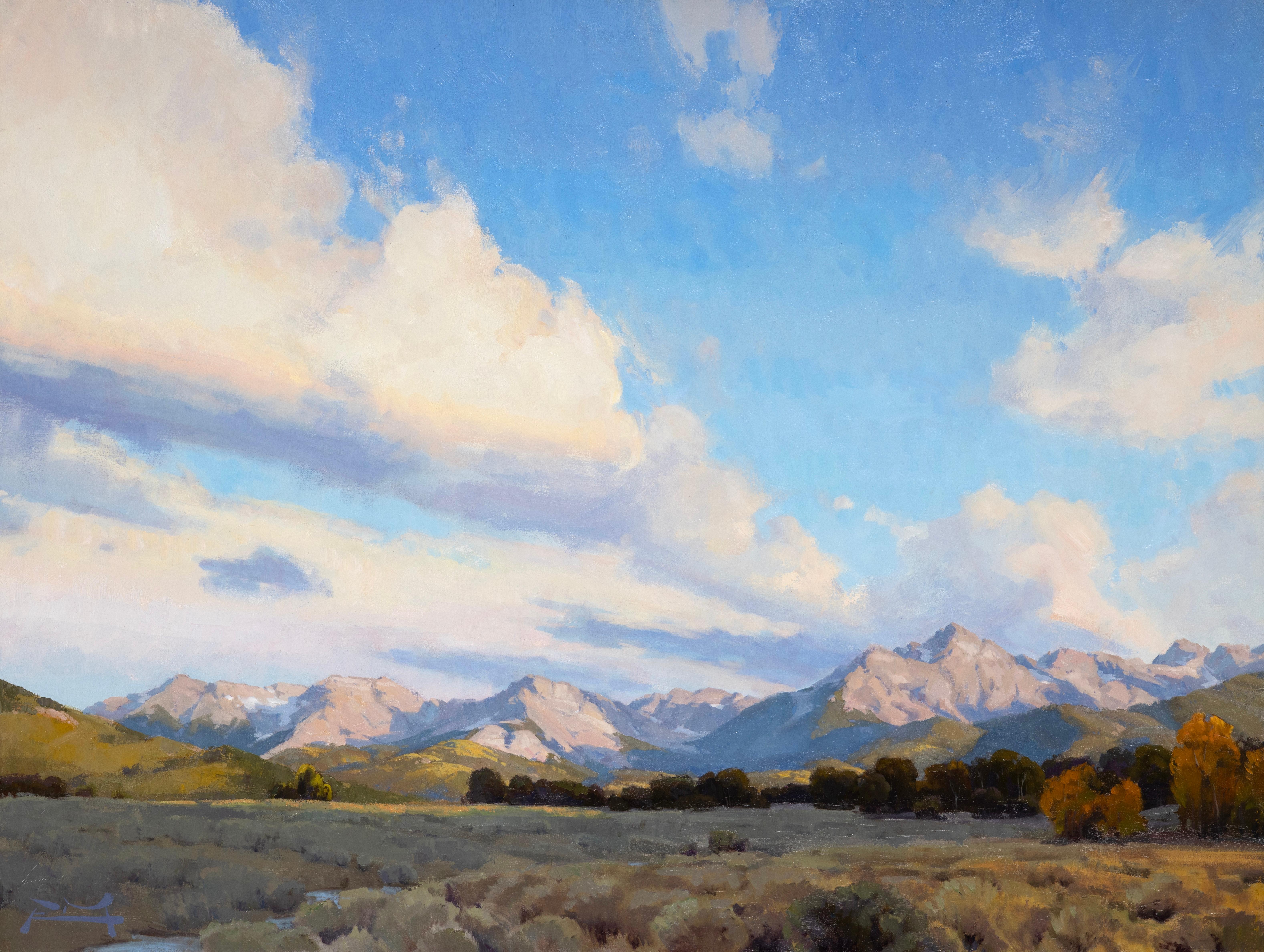 Mountain Staging - Painting Impressionismo di Robbie Moore