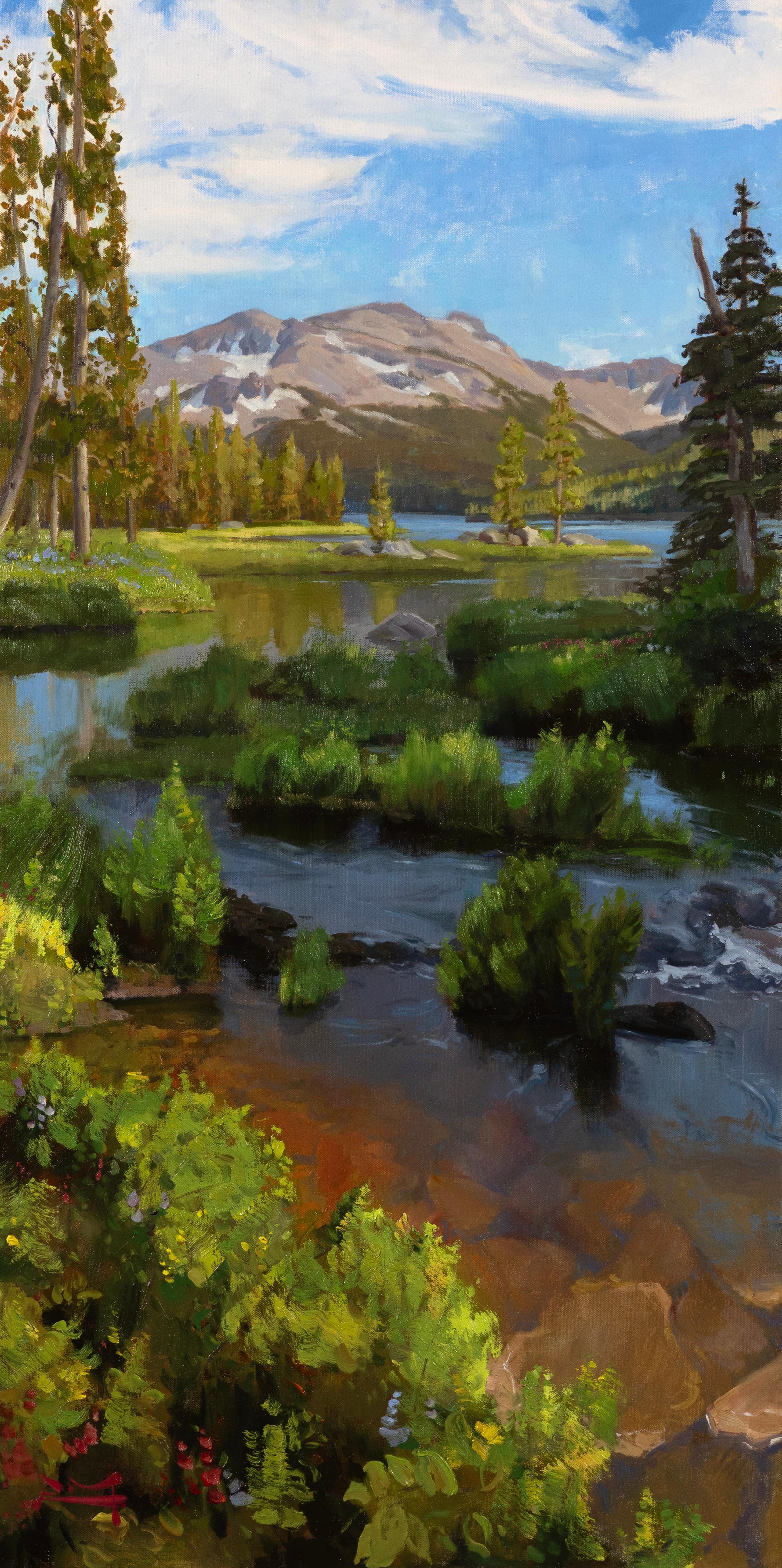 Gebirgswasser (Impressionismus), Painting, von Robbie Moore
