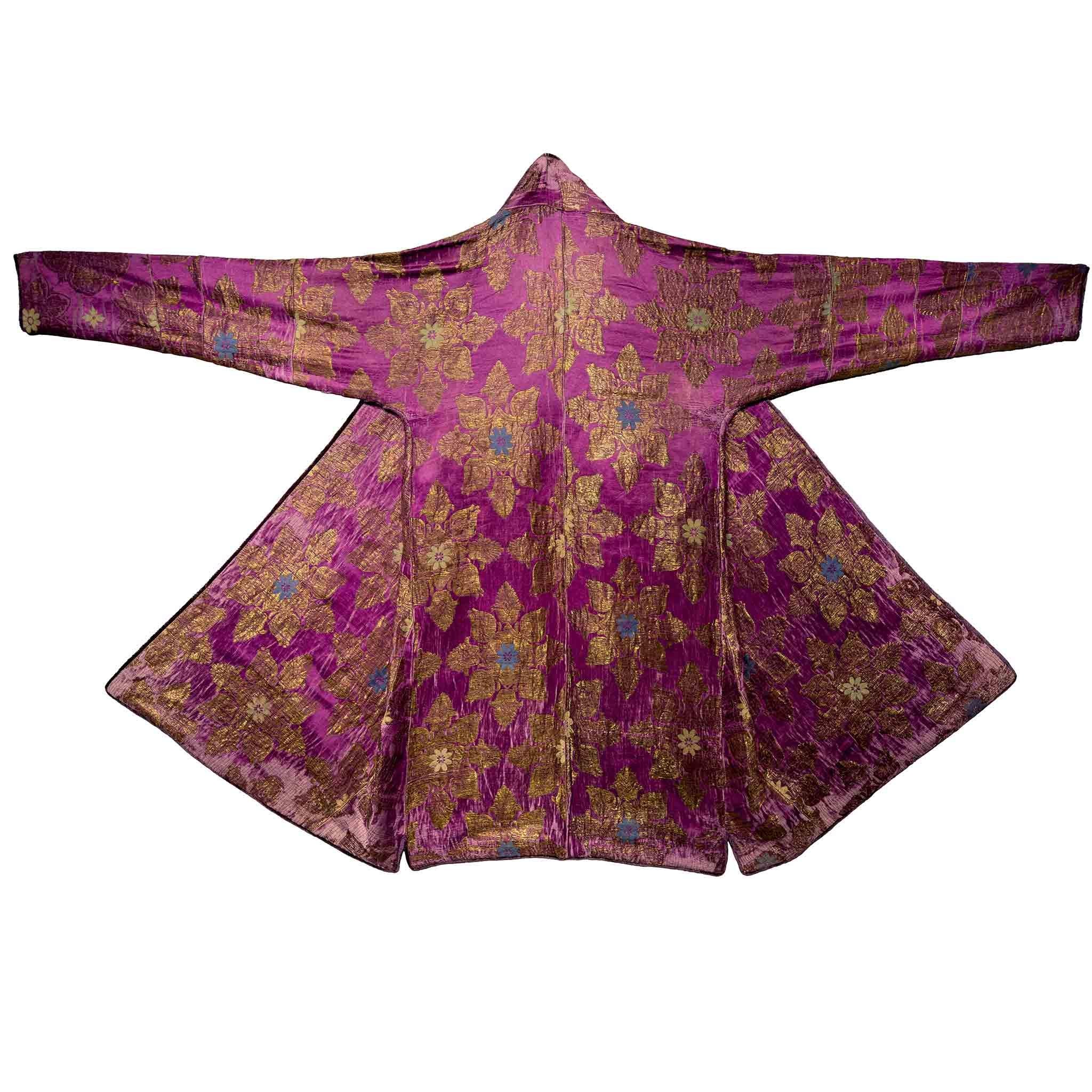 Abrigo de brocado de seda de mediados del siglo XIX Uzbeko en venta