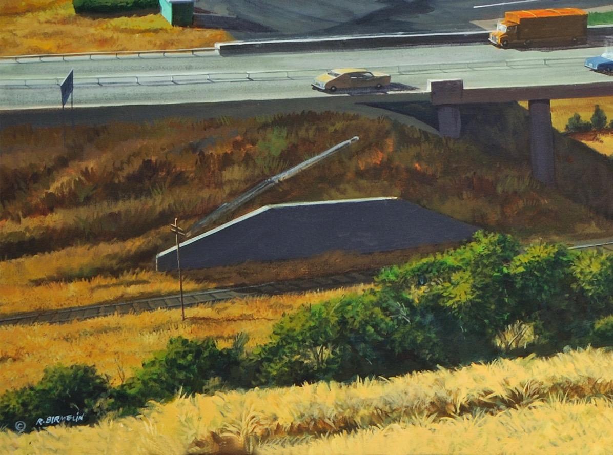 Landscape, The Dalles, Oregon - Painting by Robert A. Birmelin