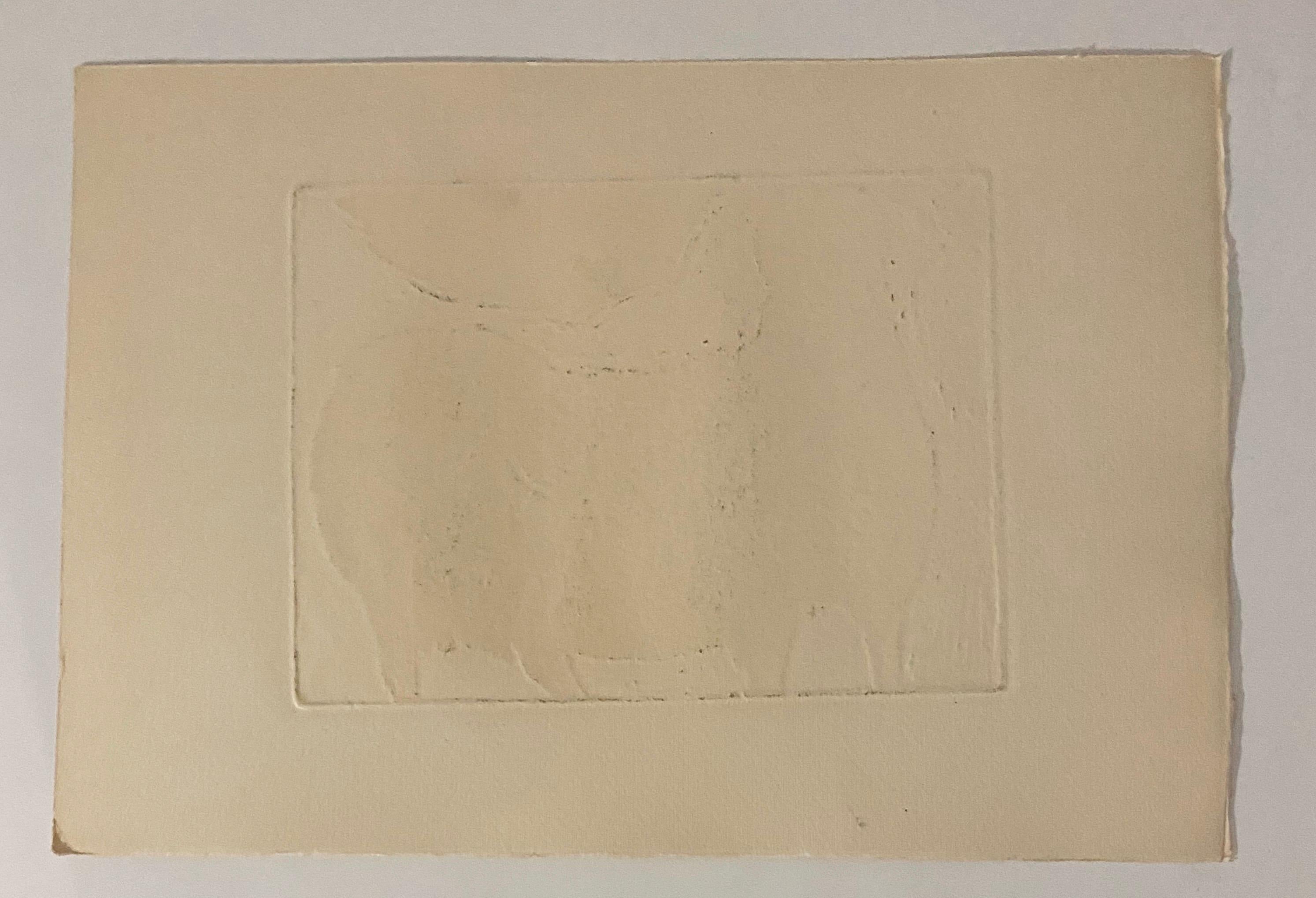 Beast With Tree In Stomach, American Modernist Abstract Etching For Sale 1